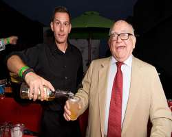 Ed Asner consuming alcohol